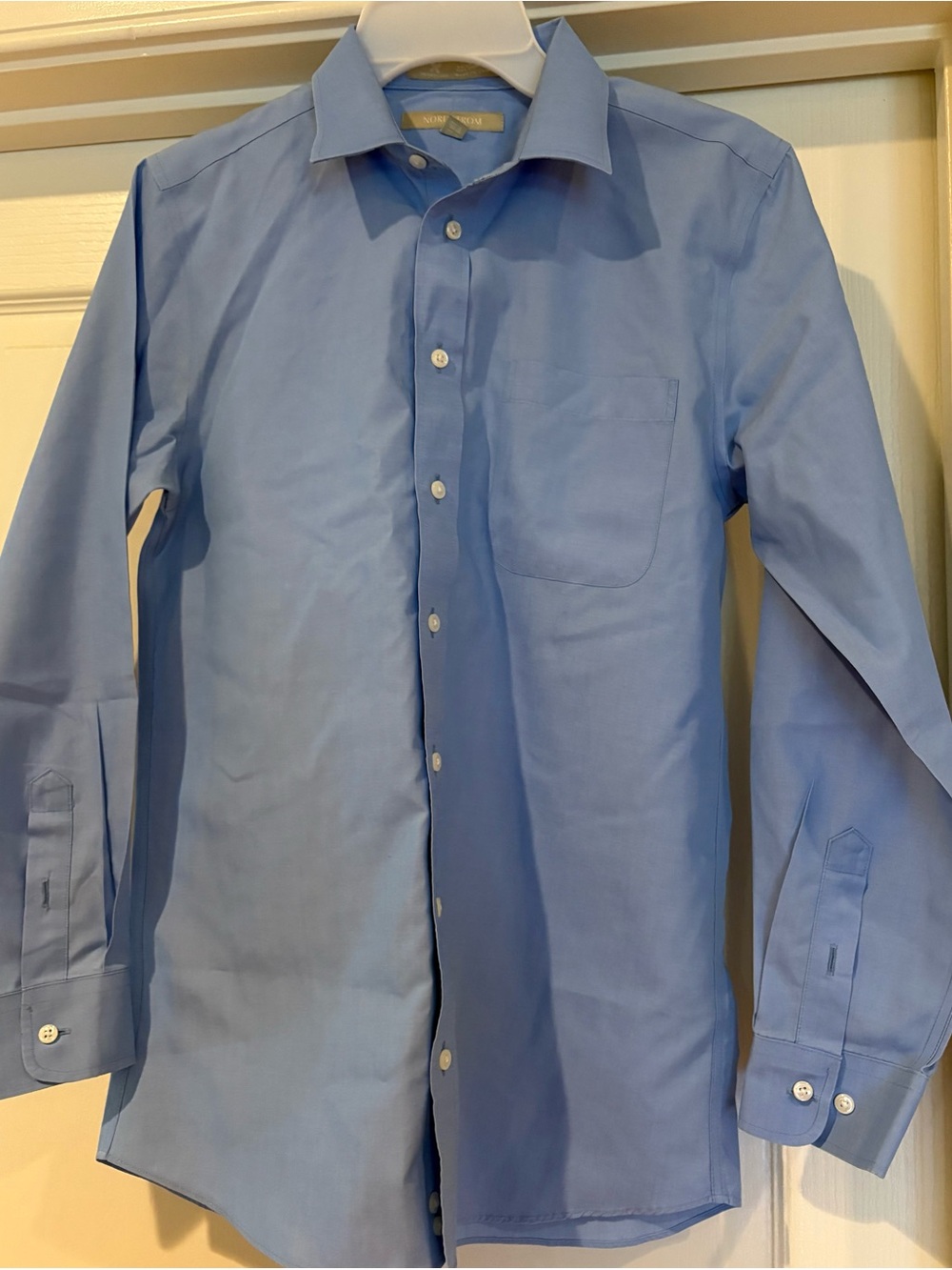 Nordstrom Boys Blue Dress Shirt- Size 16 with Chest Pocket